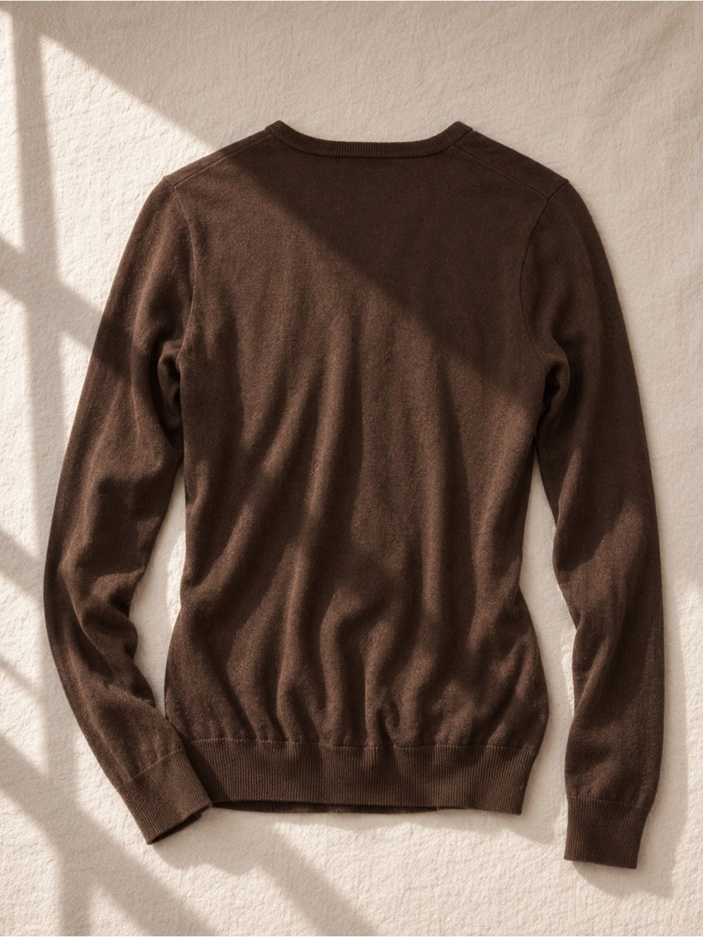 Ralph Lauren Sport Chocolate Brown V-Neck Sweater Gold Crest Medium - Picture 4 of 8